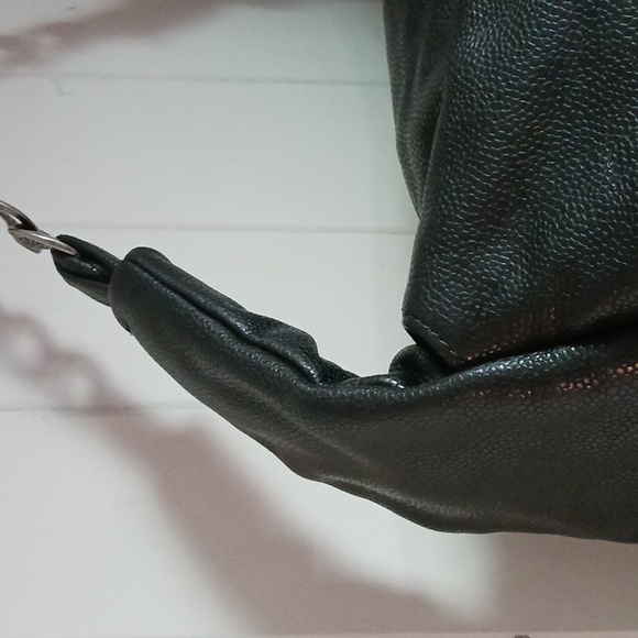 Chanel Black Caviar Leather Hobo W Chain Strap Bag. - Picture 5 of 12